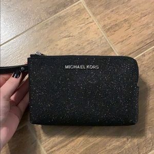 Michael kors black wristlet wallet